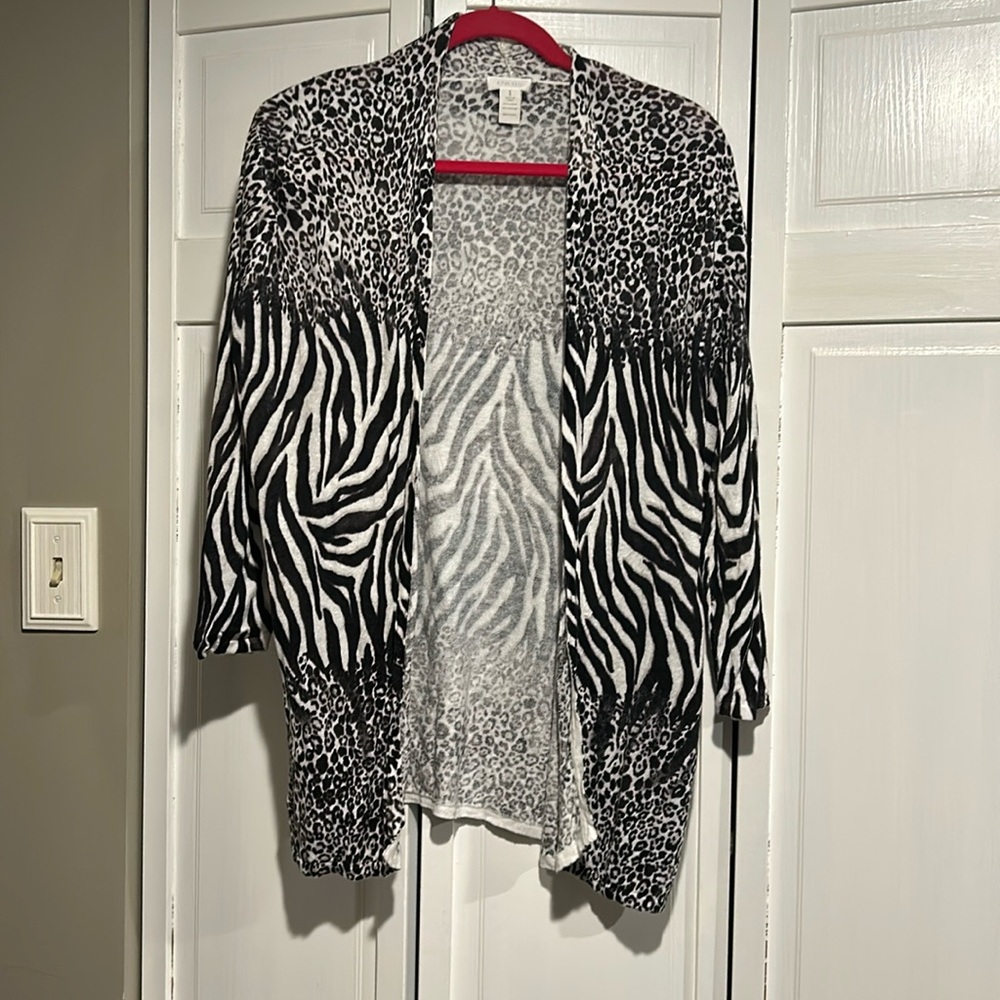 Chico’s animal print lightweight sweater